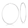 GUESS Silver Tone Extra Large Thin Hoop Earrings