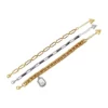 GUESS Two-Tone Crystal Line Bracelet Set