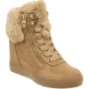 GUESS Women's Dustyn Fur Wedge Sneakers