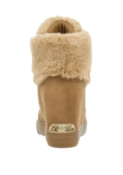 GUESS Women's Dustyn Fur Wedge Sneakers -Cheap GUESS® Store Belk 453