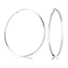 GUESS Silver Tone Flat Edge Hoop Earrings