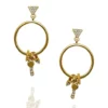 GUESS Gold-Tone Front Facing Hoop Earrings