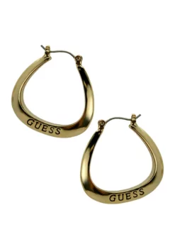 GUESS Gold-Tone Tube Hoop Earrings
