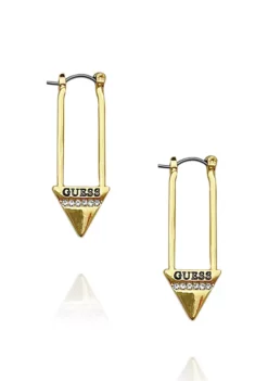GUESS Gold-Tone Elongated Hoop Earrings