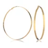 GUESS Gold Tone Flat Edge Hoop Earrings