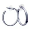 GUESS Silver Tone Square Edge Hoop Earrings