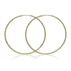 GUESS Gold-Tone Textured Hoop Earring