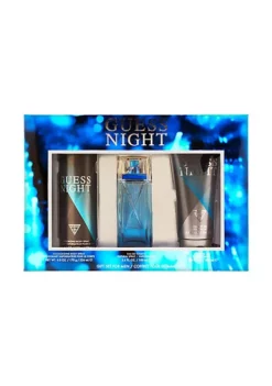 Guess Night Homme by Guess 3 Piece Set Includes: 3.4 oz Eau de Toilette Spray + 6.0 oz Deodorant Spray + 6.7 oz Body Wash