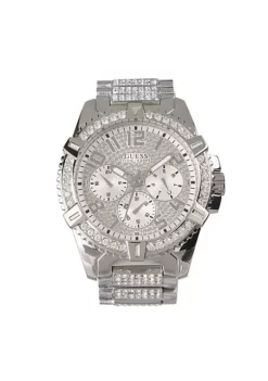 Guess Men's Frontier U0799G1 Silver Stainless-Steel Quartz Fashion Watch -Cheap GUESS® Store Belk 566