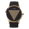 Guess Mens Imprint W1161G1 Black and Gold Dial Watch