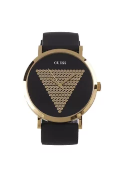 Guess Mens Imprint W1161G1 Black and Gold Dial Watch -Cheap GUESS® Store Belk 569