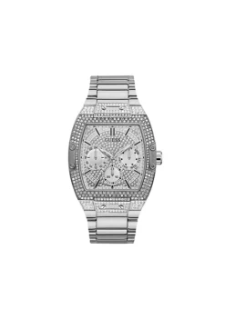 Guess Mens GW0094G1 Crystal Accented Stainless Steel Watch