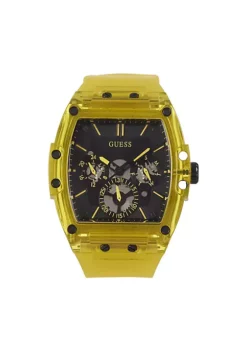 Guess Mens GW0203G6 Yellow Silicone Watch