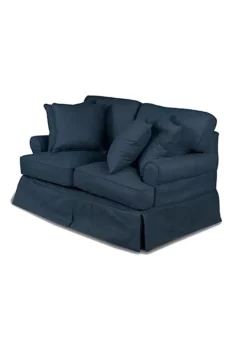 The Hamptons Collection 60” Navy Blue T-cushion Loveseat Cover with Back and Seat Cushion Cover and Pillow Covers -Cheap GUESS® Store Belk 686