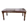 The Hamptons Collection 56” Chestnut Solid Handcrafted Hardwood Large Rectangular Extendable Dining Table