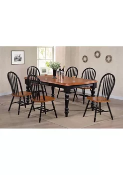 The Hamptons Collection 56” Antique Black and Cherry Solid Handcrafted Hardwood Large Rectangular Extendable Dining Table -Cheap GUESS® Store Belk 704