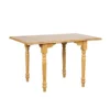 The Hamptons Collection 72" Light Oak Finish Drop Leaf Solid Handcrafted Extendable Dining Table