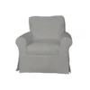The Hamptons Collection 36” Slate Grey Slipcovered Swivel Rocking Chair