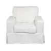 The Hamptons Collection 36" White Elegant Sunset Trading Americana Comfortable Slip Covered Chair