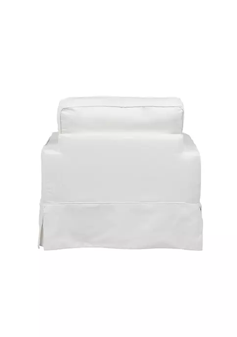 The Hamptons Collection 36" White Elegant Sunset Trading Americana Comfortable Slip Covered Chair 3 The Hamptons Collection 36" White Elegant Sunset Trading Americana Comfortable Slip Covered Chair - Image 3