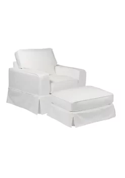 The Hamptons Collection 36" White Elegant Sunset Trading Americana Comfortable Slip Covered Chair 8 The Hamptons Collection 36" White Elegant Sunset Trading Americana Comfortable Slip Covered Chair -Cheap GUESS® Store Belk 721