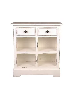 The Hamptons Collection 29.50” White and Brown Trading Cottage Storage Cabinet with Baskets -Cheap GUESS® Store Belk 725