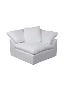 The Hamptons Collection 5-Pieces White Fabric Modular Arm Chair Square Slipcovers 44"