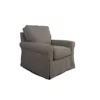 The Hamptons Collection 36” Light Grey Slipcovered Swivel Rocking Chair