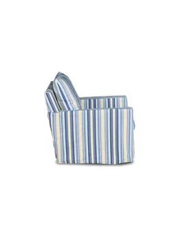 The Hamptons Collection 35" Seaside Beach Blue Striped Fabric Swivel Chair with Track Arm -Cheap GUESS® Store Belk 780