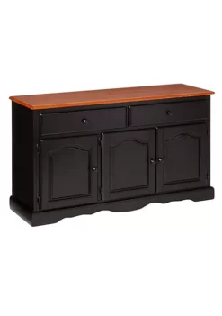 The Hamptons Collection 53" Antique Black and Cherry Treasure Buffet