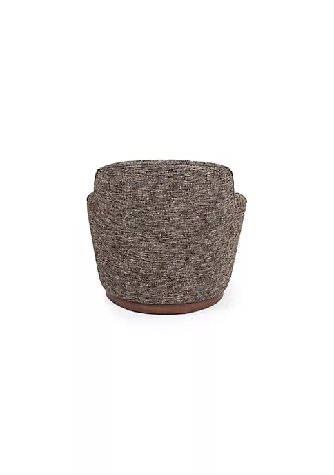 The Hamptons Collection 34" Heathered Black and Brown Soft Tweed Low Back Swivel Chair 4 The Hamptons Collection 34" Heathered Black and Brown Soft Tweed Low Back Swivel Chair - Image 4