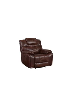 The Hamptons Collection 41” Rich Brown Power Recliner in Leather Gel