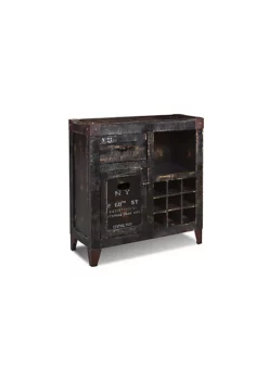 The Hamptons Collection 15" Dark Rust Color 9 Bottle Wine Cabinet with Metal Legs -Cheap GUESS® Store Belk 805