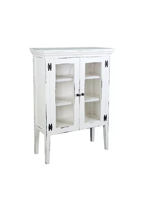 The Hamptons Collection 48" Antique White Sunset Tradinmg 2 Wire Door Cottage-Country Cabinet 1 The Hamptons Collection 48" Antique White Sunset Tradinmg 2 Wire Door Cottage-Country Cabinet
