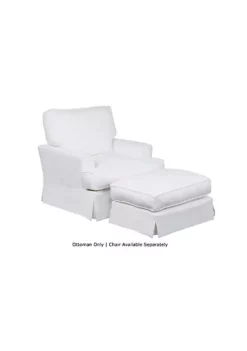 The Hamptons Collection 32" White Performance Fabric Slipcover Ottoman -Cheap GUESS® Store Belk 825