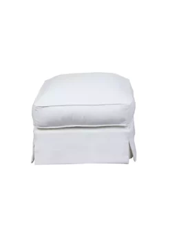 The Hamptons Collection 32" White Performance Fabric Slipcover Ottoman -Cheap GUESS® Store Belk 826