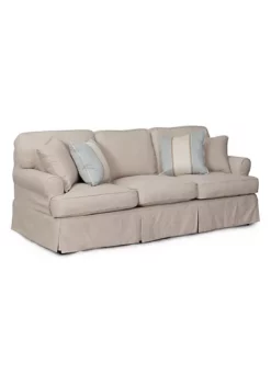 The Hamptons Collection 85” Linen Beige T-cushion Sofa Cover with Back and Seat Cushion Cover and Pillow Covers 7 The Hamptons Collection 85” Linen Beige T-cushion Sofa Cover with Back and Seat Cushion Cover and Pillow Covers -Cheap GUESS® Store Belk 830