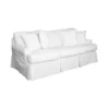 The Hamptons Collection 85” Warm White T-cushion Sofa Cover with Back and Seat Cushion Cover and Pillow Covers