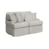 The Hamptons Collection 60” Light Grey T-cushion Loveseat Cover with Back and Seat Cushion Cover and Pillow Covers