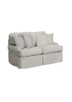 The Hamptons Collection 60” Light Grey T-cushion Loveseat Cover with Back and Seat Cushion Cover and Pillow Covers -Cheap GUESS® Store Belk 850