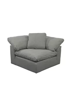 The Hamptons Collection 5-Pieces Gray Fabric Modular Arm Chair Square Slipcovers 44"