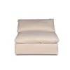 The Hamptons Collection 3-Pieces Tan Fabric Cloud Puff Sofa Sectional Modular Chair Square Slipcovers 44"