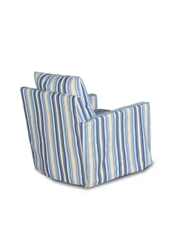 The Hamptons Collection 3-Pieces Blue Striped Fabric Club Chair Box Cushion Track Arm Slipcovers 35" -Cheap GUESS® Store Belk 891