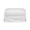 The Hamptons Collection 33" White Fabric Double Stitched Ottoman Slipcover