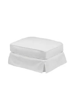 The Hamptons Collection 33" White Fabric Double Stitched Ottoman Slipcover -Cheap GUESS® Store Belk 900