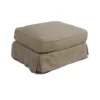 The Hamptons Collection 33" Sunset Trading Horizon Neutral Lovely Linen Color Fabric Ottoman Slipcover