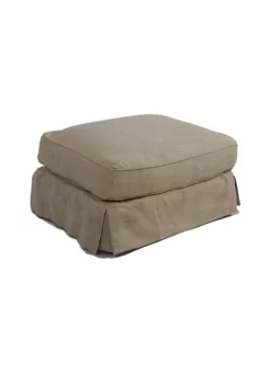 The Hamptons Collection 33" Sunset Trading Horizon Neutral Lovely Linen Color Fabric Ottoman Slipcover -Cheap GUESS® Store Belk 905