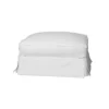 The Hamptons Collection 33" Sunset Trading Horizon Warm White Fabric Ottoman Slipcover