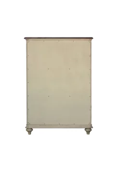 The Hamptons Collection 56.25" Brown Handcrafted Wood 6 Drawer Bedroom Chest with Antique Black Solid Steel Cup Handles -Cheap GUESS® Store Belk 915