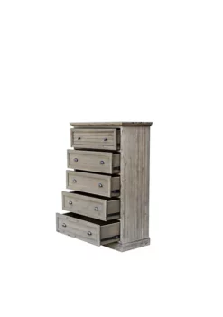 The Hamptons Collection 56” Solstice Gray Handcrafted 5 Drawer Bedroom Wood Chest -Cheap GUESS® Store Belk 918